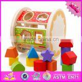 High Quality Educational Kids Matching Learning Wooden Shape Sorter Box W11G003 thumbnail-3
