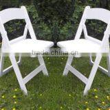 Modern Strong Wedding White Resin Folding Chairs for Sale thumbnail-2
