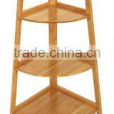 New 3 Tiers Cheap Hot Selling Bamboo Triangle Display Shelf thumbnail-1