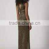 Latest Casual Dress Designs Sexy Ladies Side Split Sleeveless One Piece Long Maxi Frog Dress thumbnail-6