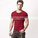 Custom High Quality Men O Neck Apparel Cotton Cheap Wholesale T Shirt thumbnail-1