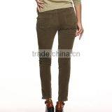 2015 Latest Design Apparel Clothing Manufacturer Top Fashion Casual Smart Slim Fit Women's Corduroy Pants thumbnail-3