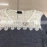 Clearance Sale Womencotton French Terry Lace T-shirt thumbnail-5