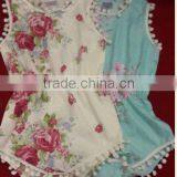 2017 Ponpon Floral Baby Romper Months Girls 100% Cotton Rose Vintage no Minimum Quantity. Etsy Item thumbnail-4
