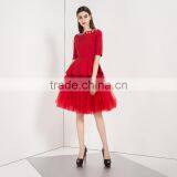 Maxnegio Customized New Design Red Short Tutu Evening Dress Pattern For Wedding Wholesale Evening Dress 2016 thumbnail-4