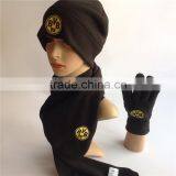 Sell Well Cheap Price Promotional Black Windproof Polar Fleece Sport Scarf Factory thumbnail-3