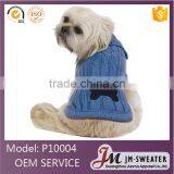 knitting blue color pet clothing wholesale accessories dog sweater