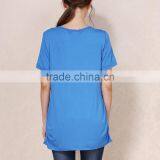 Wild Short Sleeve Nursing Clothes Solid Breastfeeding Clothing Small Fresh Pregnant Women T-shirts thumbnail-5