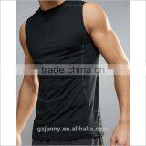 OEM Sportwear Sleeveless Shirt New Design Muscle Fit Mens Tank Top thumbnail-2