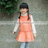 Faux Leather Children Winter Frocks for Girls Kids Frozen Dress thumbnail-1
