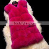 CN-R-13 China Supplier Womens Luxury Long Red Fox Gilet Real Silver Fox Fur Vests thumbnail-6