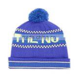 Mens Knitting Winter Cap/Machine Knitted Beanie Hat/Beanie Cap With Top Ball thumbnail-2