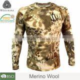 Merino Wool Camo Hoodie Sweatshirt,100%merino Wool Woolen Shirt thumbnail-3