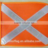 printed orange safety flag