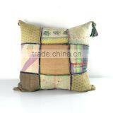 Large Kantha Cushion, Kantha Quilt Pillow, Kantha Cushion Cover, Ooak thumbnail-4