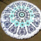 2017 Hot Sale Colorful Round Beach Tassel Tapestry Summer Swimming Sunbath Beach Towels thumbnail-1