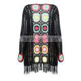 Wholesale Poncho Patterns Knitting Color Combination Womens Cardigan Sweater From Shantou thumbnail-5
