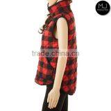 Wholesale Plaid Buffalo Vest Top Women Quilted Vest thumbnail-6