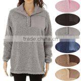 Wholesale Monogram Sherpa Fleece Woman Pullover Sweater thumbnail-5