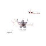 Mini Lovey White Five-Pointed Star Pave Set Cubic Zircon Ceramic Silver Necklace Sku1031 thumbnail-1