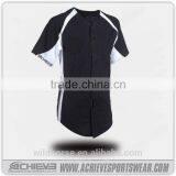 Custom Dri-fit Softball Jersey, Blank Baseball Jersey Black thumbnail-1
