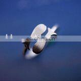 925 Sterling Silver Pave Wire Drawing Fish Pattern Open Ring Adjustable Size Free Finger Ring thumbnail-3