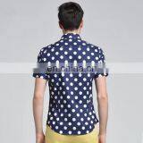 T-MSS539 Wholesale Cheap Man Casual Short Sleeve Polka Dot Shirts thumbnail-3