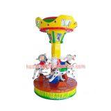 Zhongshan Amusement Theme Park Equipment Merry go Round, 3 Seat Revolving Horse Carousel Mini Kiddie Rides Earn Money thumbnail-3