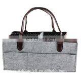 Multi Pockets Customized Color Felt Diaper Caddy Bag Nappy Organizer thumbnail-4