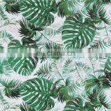 100% Linen Tropical Leaf Print Fabric thumbnail-1