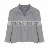 Floral Trim Blazer Women Jersey Plus Size Suit Women Jacket thumbnail-3