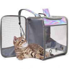 Laser Space Capsule Pvc Hands Free Pet Transport Carrier Clear Backpack thumbnail-1