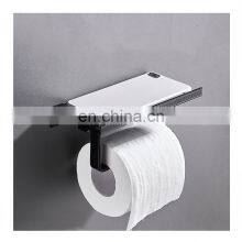 Wall Mounted Toilet Roll Tissue Holder Stand Paper With Phone Storage Dispensers Wall Mounted For Kitchen Bathroom Accessories thumbnail-3