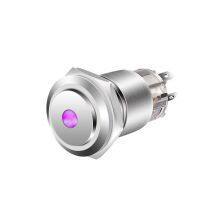 J&V 19MM High Head White Wave Metal Switch Button