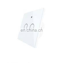 ZigBee Smart Home Wifi Wall Touch Switch,2 Gang 1 Way, Tempered Glass Panel Whole House Light Control SwitchAC85-240V
