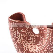 2021 Modern Unique Red Leopard Handbag Designed Ceramic Decorative Vase Large for Home Decor thumbnail-2