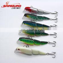 Fishing Lures Hard Baits Floating Minnow Artificial Wobblers Crankbait 3D Eyes 3 Sections Multi-section Pesca Isca Lure thumbnail-2