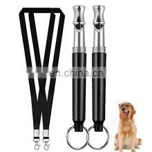 High Quality Dog Training Whistle Ultrasonic Metal Dog Whistle With Lanyard thumbnail-4