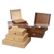 Handmade Customized Pan Box Tea Storage Box Vintage Retro Cheap Wood Custom Logo Packaging Gift Wooden thumbnail-1