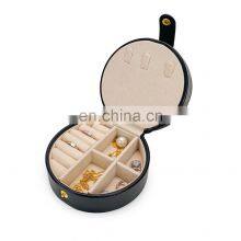 Travel Jewelry Box Organizer,PU Leather Small Jewelry Storage Case, Earring, Ring, Necklaces -Best Gifts for Girls Women thumbnail-3