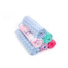 New Design Eco Friendly High Quality Non-slip Custom Printed Double Sided Suede Silicon Grip Dotted Microfiber Yoga Towel thumbnail-5