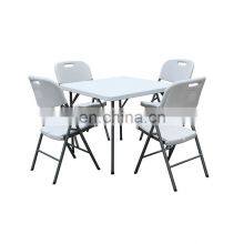 Wholesale Outdoor Furniture Square Table Manufacturer Camping Wedding Party Hire Plastic Outdoor Catering Folding Table
