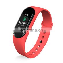 Hot Selling Mi Band 5 Body Temperature Monitor Waterproof Ip67 M4 Smart Bracelet For Ios Android Smart Phones