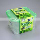 Square Plastic Airtight Food Container Food Freshness Preservation Box thumbnail-1