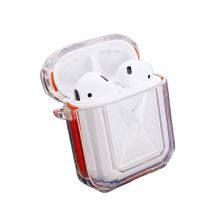 Wholesale Can be Customized Led Visible Tpu Transparent Clear Case With Keychain For Airpods 1 2 Wireless Charging Case