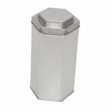 Hexagonal reusble tea candy cookie tin box