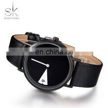 SHENGKE New Trendy Handwatchs Minimalist Dial Design Watchs Black PU Strap Wrist Watchs K0090L thumbnail-3