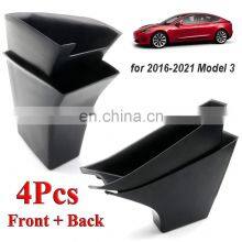 4pcs Car Door Handle Pocket Storage Box Organizer Container Holder Box for Tesla Model 3 Y 2017-2021 Interior Accessories thumbnail-2