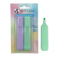 Factory Wholesale Custom 6 8 12 24 Pcs Bible Pastel Aesthetic Highlighter Pen Set Non-toxic no Bleed Square Marker for Bible thumbnail-2