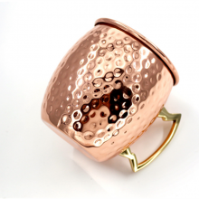Moscow Mule Mugs 18 oz Hammered Copper Mugs Stainless Steel Lining Copper Plating Cup With Handles for Making Cool Drinks thumbnail-2